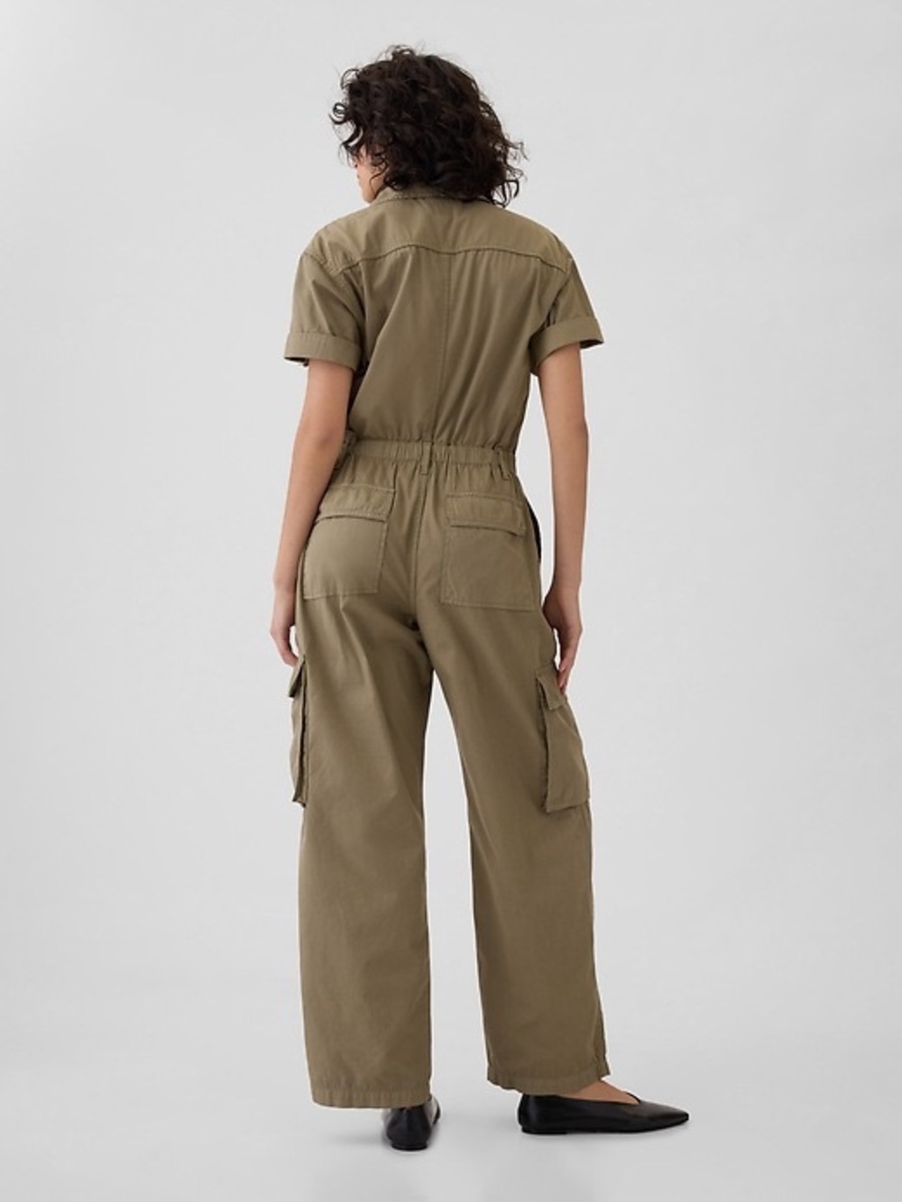 GAP Khaki Utility Jumpsuit size 8